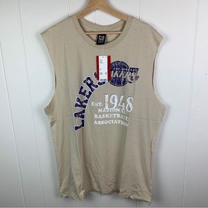 Los Angeles Lakers Tank Top Shirt Ultra Game Beige Men’s Extra Large NWT NBA